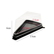 customized disposable transparent triangle plastic cake box